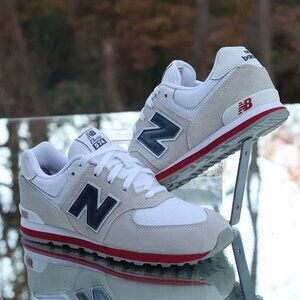 New Balance 574 Grey Blue Red